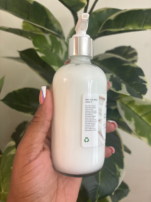 Fragrance Free Shea Butter Body Lotion Infused with Aloe Vera