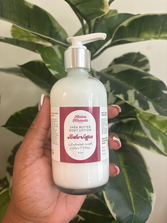 Amber Saffron Shea Butter Body Lotion Infused with Aloe Vera